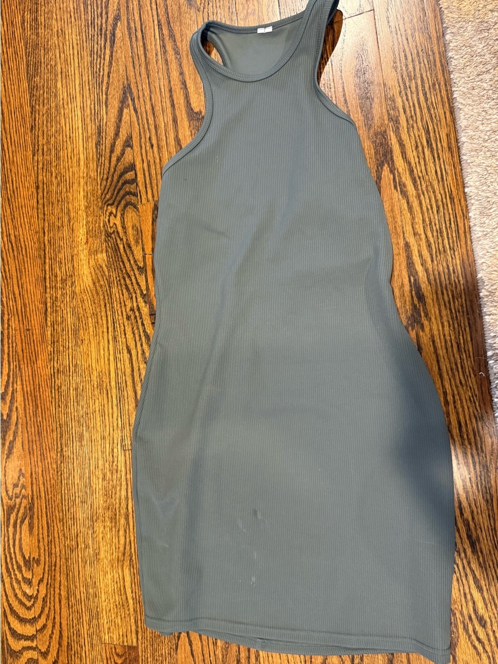 Alo Green Ribbed Dress